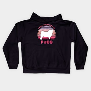 Easily Distracted By Pugs Kids Hoodie